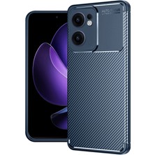 Uryport Oppo Reno 13F Kılıf Auto Focus Karbon Kapak - Lacivert