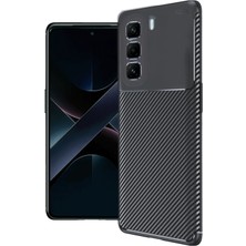 Uryport Infinix Hot 50 4g Kılıf Auto Focus Karbon Kapak - Siyah