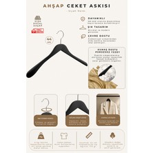 NYN Ahşap M023 Erkek 44CM Ceket, Kaban Askısı 4 Adet