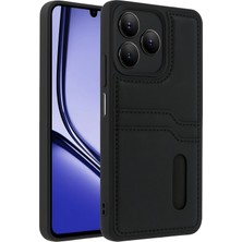Uryport Realme Note 50 4g Kılıf Sara Kartvizitli Deri Kılıf - Siyah
