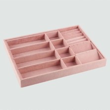 St. Morritz Yeni Süet Pembe Çekmece Içi Takı Düzenleyici Kutu (Aydındecor)