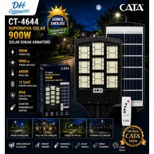 Dh Elektromarket Cata CT-4644 Supernova Solar Sokak Armatürü 900W Kumandalı Sensörlü IP65