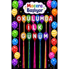 Promisebackdrop2 Okulda Ilk Günüm,macera Başlıyor, Okul Etkinlik 150X200 Kumaş Afiş
