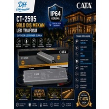 Dh Elektromarket Cata CT-2595 Gold Dış Mekan LED Trafosu 300W 25A 12V Dc IP64