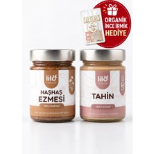 Lilo Natural 300 g Tahin ve Haşhaş Ezmesi Seti Türkiye Menşeli Yoğun Aromalı Katkısız