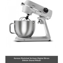 St. Morritz Multichef Artisan Digital Ekran 7 Litre Döküm Stand Mikser Silver Brushed 1800 W