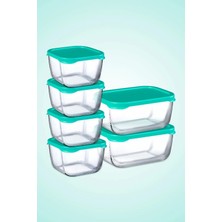 St. Morritz (96881) 6 Parça Snowbox Saklama Kabı Takımı /2 Orta 4 Küçük (Açık Yeşil)