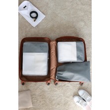 St. Morritz 3'lü Gri Valiz Düzenleyici Bavul Içi Organizer Set Seyehat Hurcu