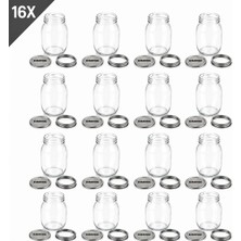 Eratec Cam Kavanoz 2 Parçalı Kapak 1000 ml x 16