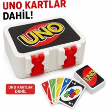 Chara Uno Kartları Için 3D Baskı Dayanıklı Oyun Kart Kutusu (Uno Kart Hediye) - Taşınabilir Saklama Kutusu (Kilitli Kapaklı)