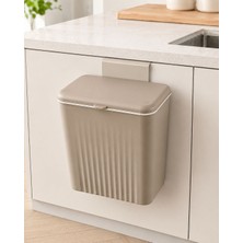 Lumindra 15 Lt Mutfak Tezgah Üstü ve Dolap Askılı Çöp Kovası Kahverengı