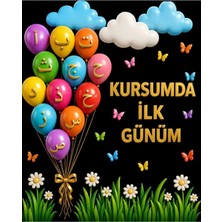 Promisebackdrop2 150X200 Cm, Kursumda Ilk Günüm, Okul Etkinlik Kumaş Fon