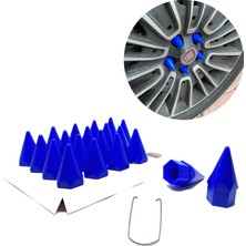 Marsilyan™- Sivri Mermi Bijon Kapağı Sökme Aparatlı Mavi 17MM