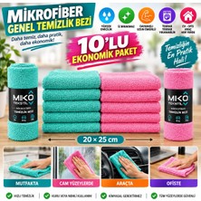 Mko Tekstil Mikrofiber Lazer Kesim Pratik Kullanım Genel Temizlik Bezi 10'lu Paket