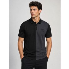 Umbro Vectör Kamp Erkek Siyah Pamuklu Polo Yaka Spor Tişört TF0620