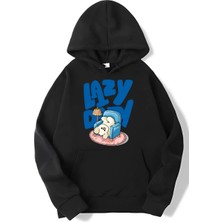 Brz Collection Unisex Oversize Lazy Day Hoodie Siyah