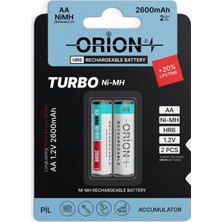 Orion Aa 1.2V 2600MAH Ni-Mh 2'li Paket Pil