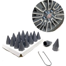 Marsilyan™- Sivri Mermi Bijon Kapağı Sökme Aparatlı Gri 19MM