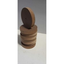 St. Morritz 8'li Ahşap Tekerlek Oyuncak Ahşap Yuvarlak Çap 12 cm Cnc Kesim