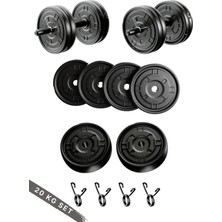 St. Morritz 20KG Mocca Diamond 20 kg Dambıl Seti Ağırlık ve Vücut Geliştirme Aleti 20 kg (20 kg Plaka Ağırlığı)