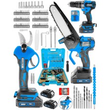 St. Morritz Alman 598 Vf 3 In 1 Yeni Nesil Karbon Motor 13 mm Matkap Şarjli Ağac Dal Kesme ve Budama Makinesi