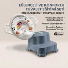 Primeaks Çocuk Klozet Adaptörü ve Basamak Seti | Kaymaz Çocuk Tuvalet Eğitimi Seti | Güvenli ve Konforlu