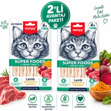 Wanpy Super Foods Kuzulu Pancar ve Zerdeçallı Kedi Krem Ödül Maması 70 gr x 2 Adet – 140 gr Avantajlı Paket