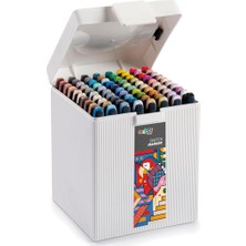 Carioca Plus Sketch Hard Box 80'li Çift Taraflı Marker Kalem Seti - Outlet