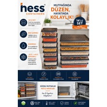 Hess Mikrodalga ve Difriz Uyumlu 14 Adet Saklama Kabı Seti 2400MLX6+600MLX8