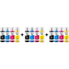 Bionet Teknik Epson Ecotank L6290 Uyumlu 103 Muadil 4 Renk Mürekkep Seti 3'lü Paket