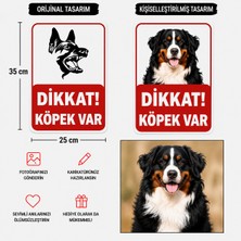 Reklam Ads Dikkat Köpek Var Levhası,  25X35, 20X30 (A4), 30X42 (A3) cm Boyut Seçeneklerinde Dekota Kişiselleştirilebilir Levha + Yapışkan Bant