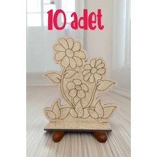 St. Morritz 10'lu Papatya Çiçeği Boyama Aktivite Sanat Okul Öncesi Anaokulu Kreş Etkinlik 13X12 cm