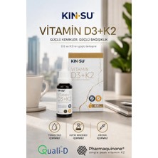 KİNSU Vitamin D3+K2 Vitamin D3 ve Vitamin K2 İçeren Takviye Edici Gıda 20 ml Damla