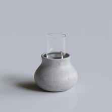 Manas Pear Masaüstü Şömine Gri