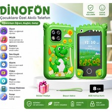 Tastech Çocuklar Için Eğitici Telefon Dokunmatik Ekran Çift Kameralı Fenerli Müzik Çalar Oyun Video Kayıt