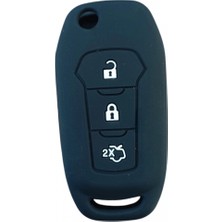 Marsilyan™- Ford Focus 5 Sustasız Anahtar Uyumlu Silikon Oto Anahtar Kumanda Kabı Kılıf Siyah