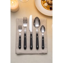 Acar Craftline 6 Kişilik 30 Parça Çatal Kaşık Bıçak Takımı siyah