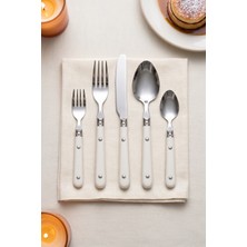 Acar Craftline 6 Kişilik 30 Parça Çatal Kaşık Bıçak Takımı beyaz