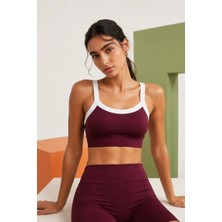 Real Dream Burgundy Şeritli Bra