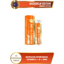 Melines Nutraxin Vitamin C+D+Çinko 15 Efervesan Tablet