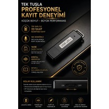 L'edoren 16GB Dijital Ses Kayıt Cihazı – 20 Saat Kesintisiz Kayıt, Ses Algılama Özellikli Profesyonel Ses Kaydedici