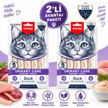 Wanpy Urinary Care Ördekli ve Tavuklu Kedi Krem Ödül Maması 70 gr x 2 Adet – 140 gr Avantajlı Paket