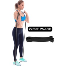 St. Morritz Resistance Powerband 22 mm Siyah Güç Bandı Sert Direnç Lastiği Pilates Aerobik Squat