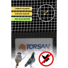 St. Morritz Kuş Ağı – 2 cm Gözli – Kuş Filesi – 1,5 mm Ip – Beyaz Renk – Balkon Filesi - 3 Metre x 5 Metre