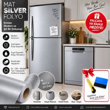 Niks Home Buzdolabı Bulaşık Makinesi Mat Silver Kaplama Folyosu