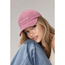 Real Dream "salty But Sweet" Yazılı Unisex Nakışlı Ayarlanabilir Şapka - Pembe