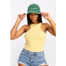 Real Dream "you & Me" Yazılı Unisex Nakışlı Ayarlanabilir Şapka - Yeşil