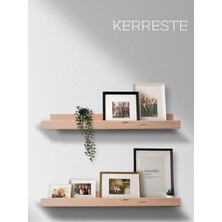 St. Morritz Ahşap Resim/çerçeve Duvar Rafı 2li Set 35X7