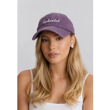 Real Dream "enchanted" Yazılı Unisex Nakışlı Ayarlanabilir Şapka - Mor