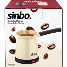 Sinbo Scm 2969 Türk Kahve Makinesi, Elektrikli Cezve, Tek Tuşla Pratik Kullanım, Ergonomik Saplı Kahve Pişirme Makinesi, Krem